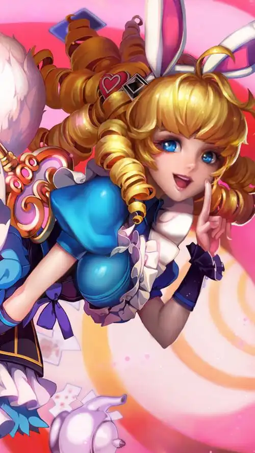 王者荣耀妲己仙境爱丽丝手机锁屏壁纸