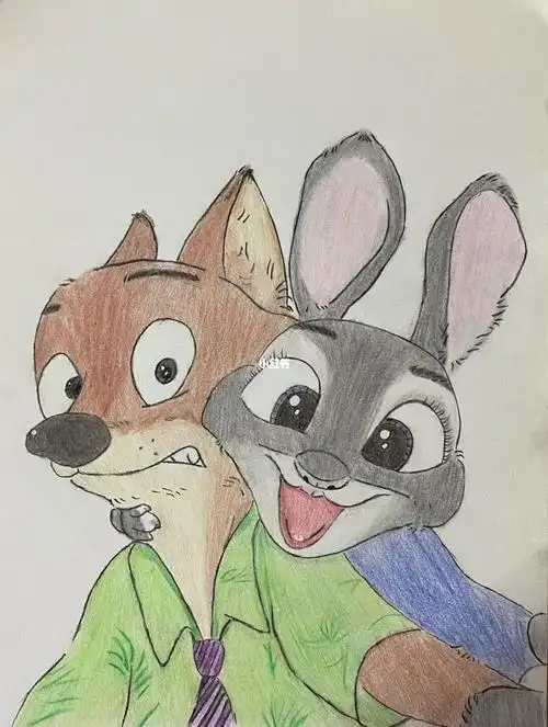 零基础手绘教程|疯狂动物城|狐尼克 1兔朱迪