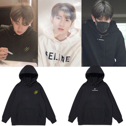 王源街拍同款加绒卫衣宽松韩版上衣学生外套bf情侣帽衫秋冬新