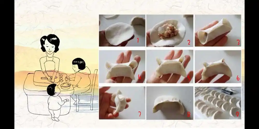 老师在讲述包饺子的步骤,一个二个可厉害了