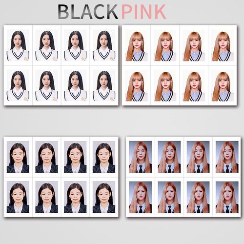 blackpink证件照 1寸2寸照片 rose lisa jennie jisoo 照片卡片