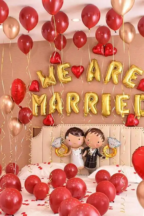 新婚布置房间气球简单 结婚婚房气球布置教程-图片大观-奇异网