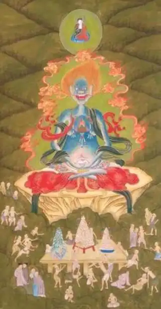 "面燃鬼王"究竟为何邂逅阿难,佛教说法有数个:一是他是观音大士的化身