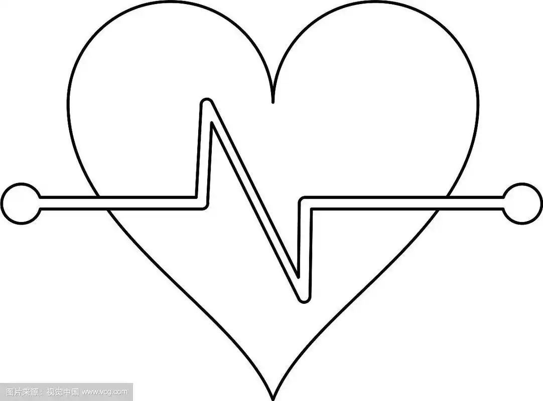 健身心跳符号用黑色隔开