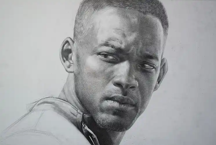 明星威尔史密斯素描头像 - 李程art