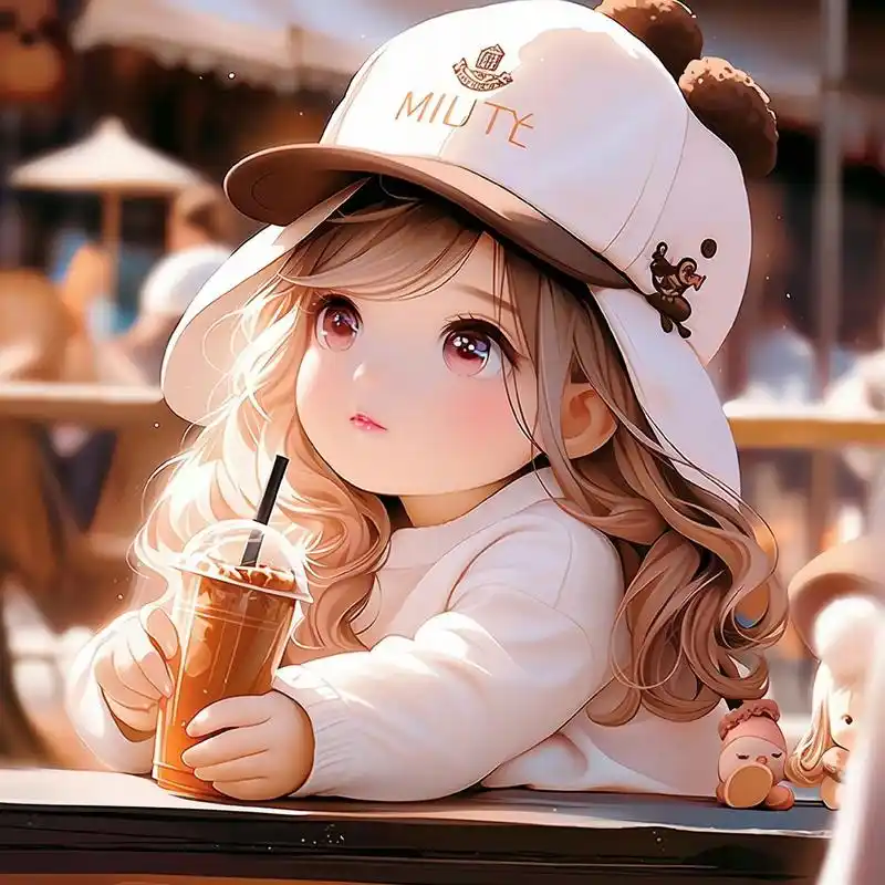 动漫头像和壁纸# 夏日最后一杯奶茶,萌萌可爱的女生头像