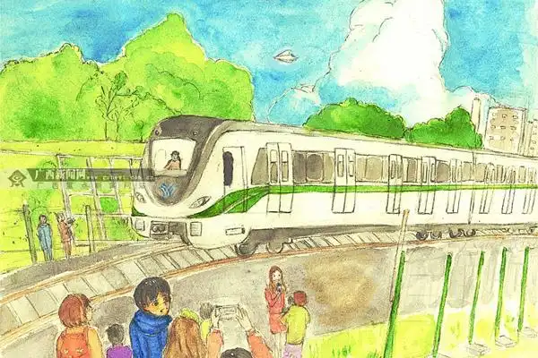 手绘漫画南宁地铁1号线成长记