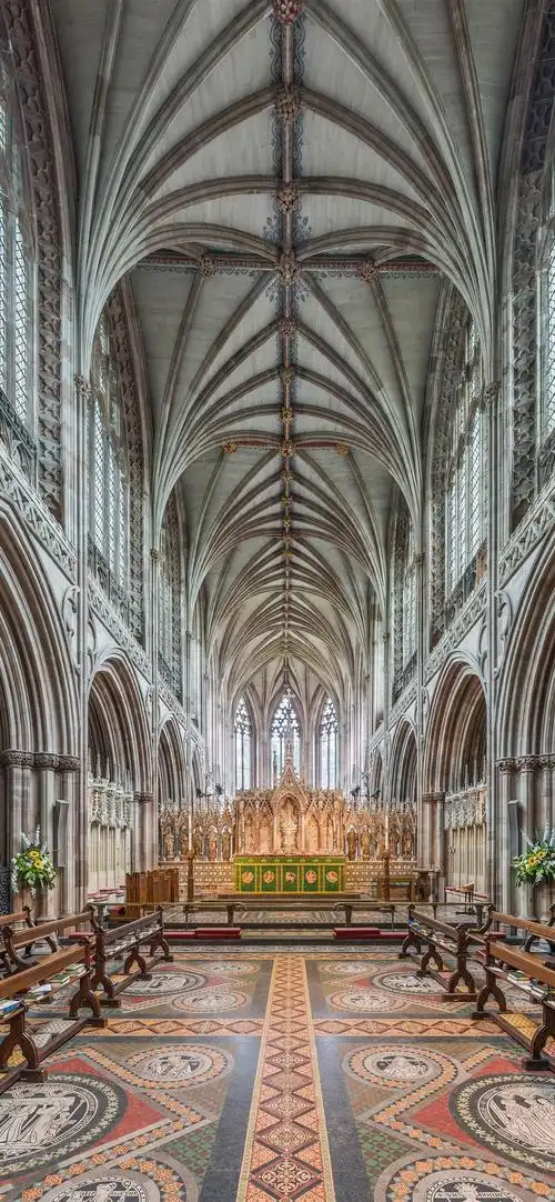 利奇菲尔德大教堂,内部,英格兰 1242x2688 iphone 11 pro/xs max 壁纸