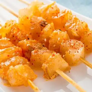 商品大庄园 尚品牛熟筋烧烤串400g/袋(约20串)腌制入味牛筋串 bbq烧烤