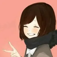 咧嘴大笑的女生动漫头像点击鼠标右键下载