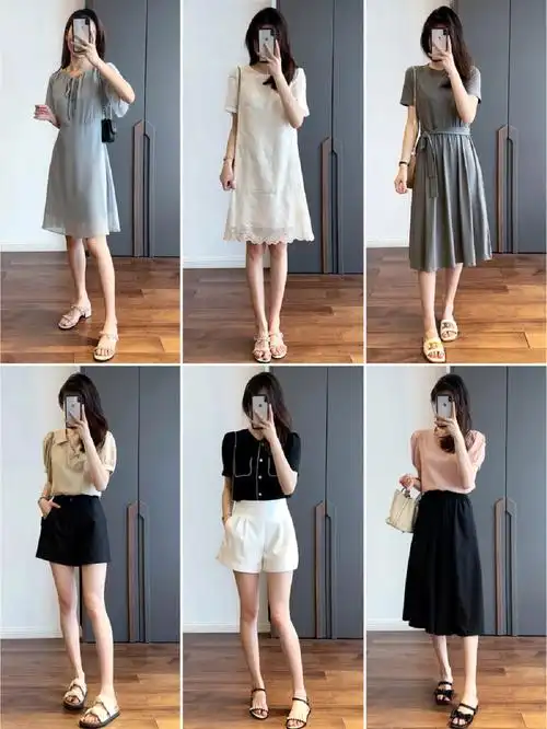 夏日穿搭气质简约6套韩系ins风穿搭合集