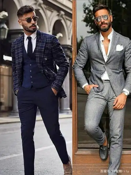 原来明星早就爱了休闲西装搭配男男休闲西装搭配韩版休闲西服套装男