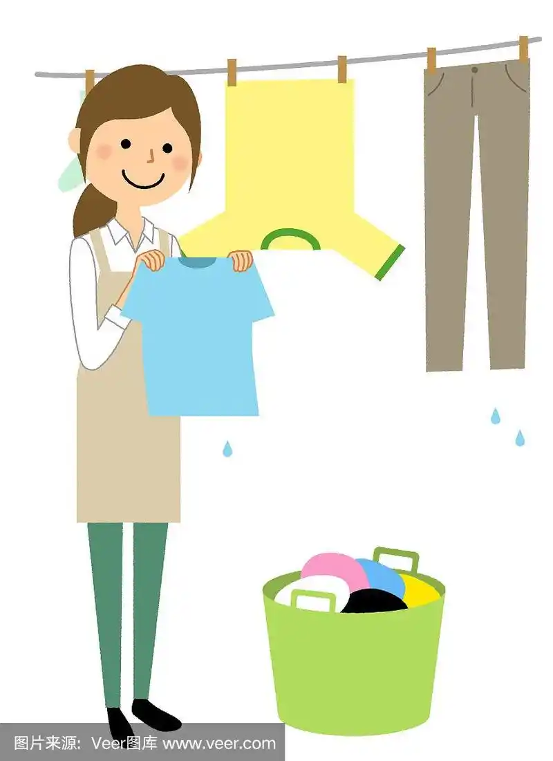 年轻的女人,妈妈,洗