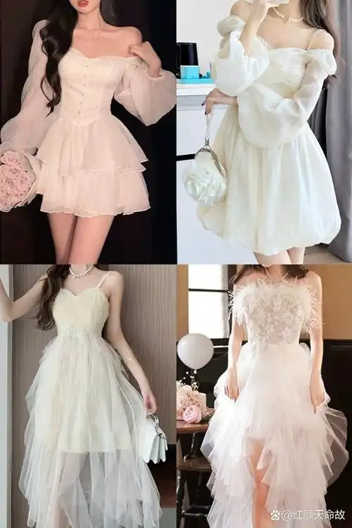 🥂纯白礼服|气质·优雅·性感·轻奢·时尚 适用场合:晚宴,生日