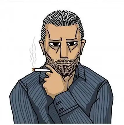 大叔头像卡通 沧桑