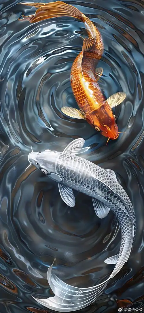 如鱼得水~ 吸金旋涡招财锦鲤壁纸