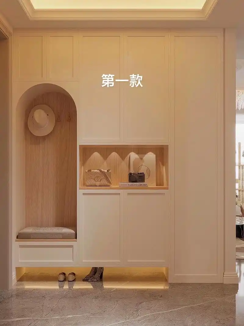 2024年最流行的6款入户鞋柜设计,进门第一眼入户玄关鞋柜不 - 抖音