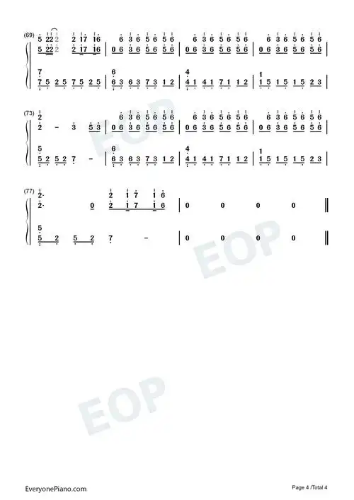 破茧斗罗大陆动画2020年新主题曲双手简谱预览4