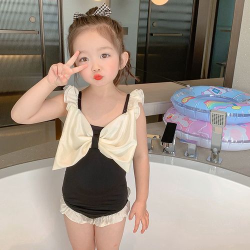 女童泳衣连体洋气小女孩夏季|公主游泳服2网红儿童3岁宝宝泳装|婴儿抖