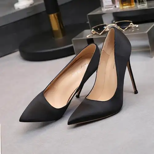 宴会尖头高跟鞋女细绸缎厘米夜场10cm性感超细单鞋