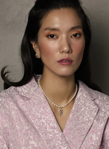 buyy韩国代购设计师品牌augustharmony雪珍珍珠项链项链