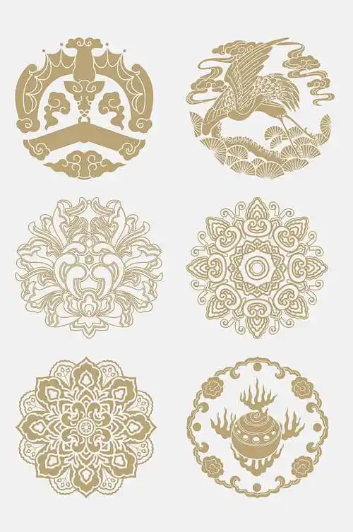 中国风装饰边框标题框立即下载金色传统祥云古典水纹免抠素材立即下载