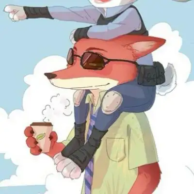 疯狂动物城情头一人一半兔子狐狸cp头像高清