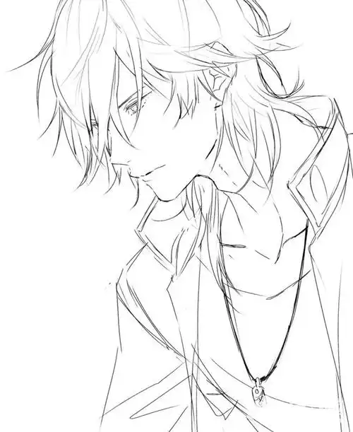 动漫人物素描铅笔画漫画人物素描铅笔画男生