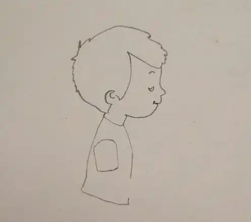 人物的简笔画 小男孩的画法-简笔画大全-魔术铺