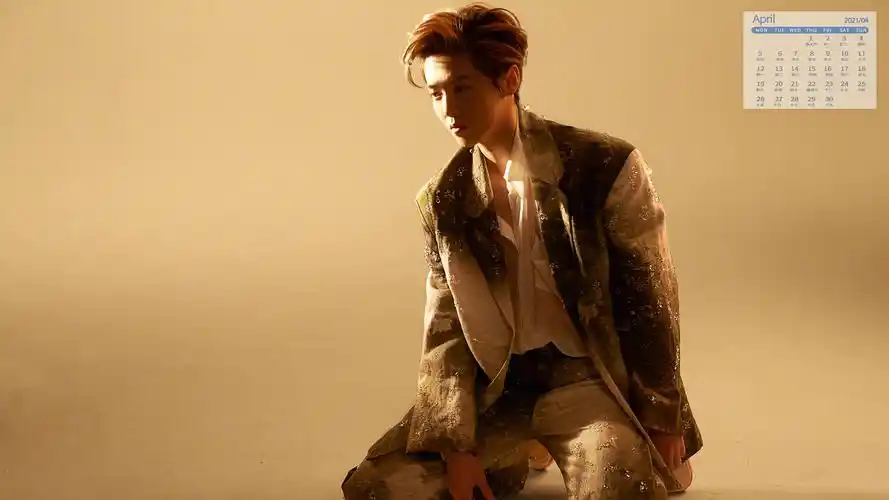 2021年4月鹿晗帅气写真日历,高清图片,壁纸,节日-桌面城市