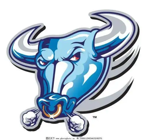 卡通牛头简笔画彩色