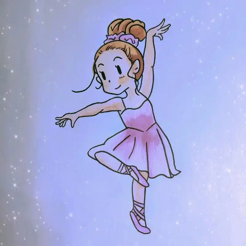 一起来画自信跳舞的小女孩吧～#简笔画#一起学画画 #儿童画  - 抖音