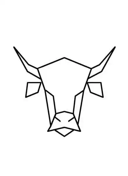 尝试用几何线条画个牛头