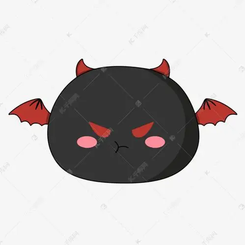 手绘卡通可爱萌萌恶魔小团子