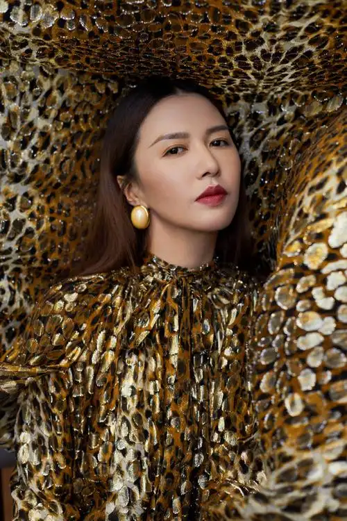 谭维维金色披风裙性感写真图片77