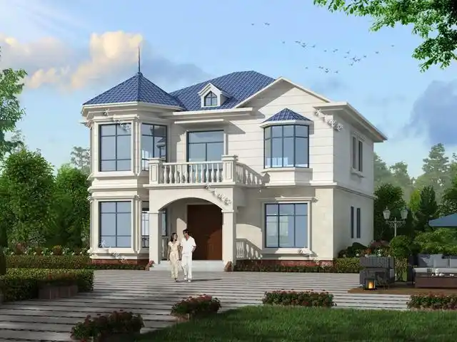 12米宽的两栋农村别墅,设计图纸很详细,收藏以后建房用