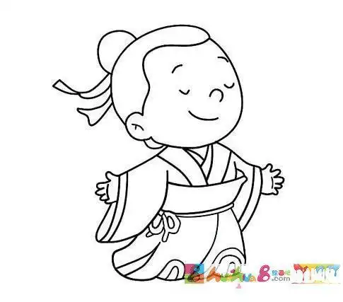 少年曹操怎么画可爱简单卡通曹操简笔画图片公明仪的简笔画人物 古代