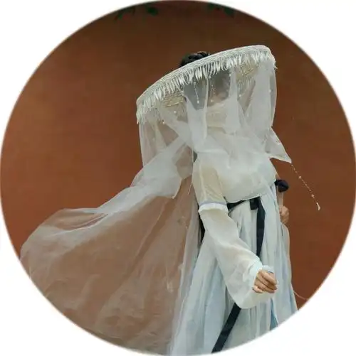 古风cos帽古装汉服仙帷帽女侠面纱斗笠影楼幕篱防晒遮容遮阳女士