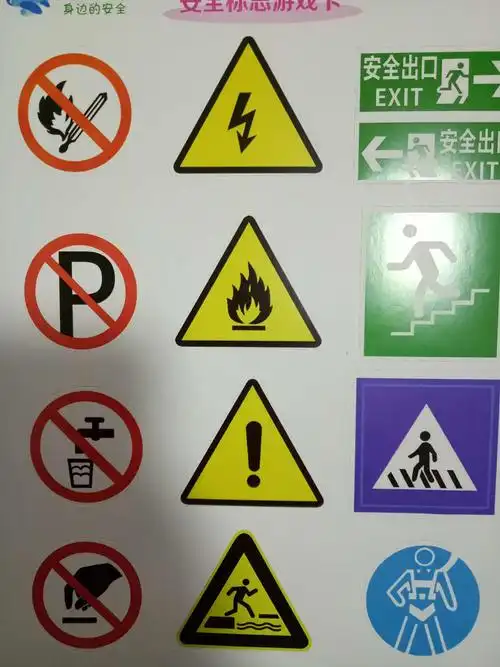 寻找安全标志:认识日常生活中常见的安全标志,知道名称和用途.
