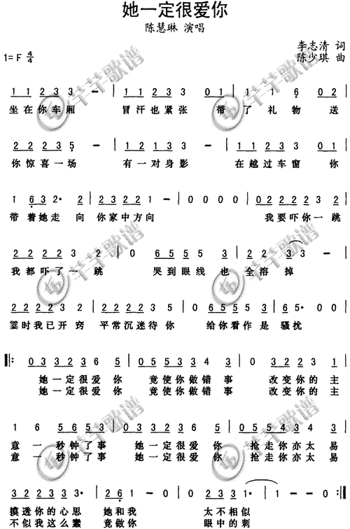 她一定很爱你她一定很爱你陈慧琳歌曲