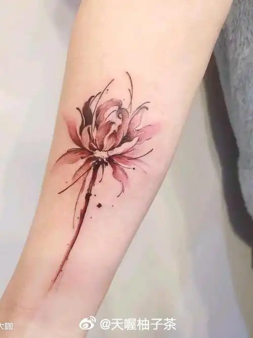 彼岸花_纹身图案手稿图片_道,虎山的纹身作品集