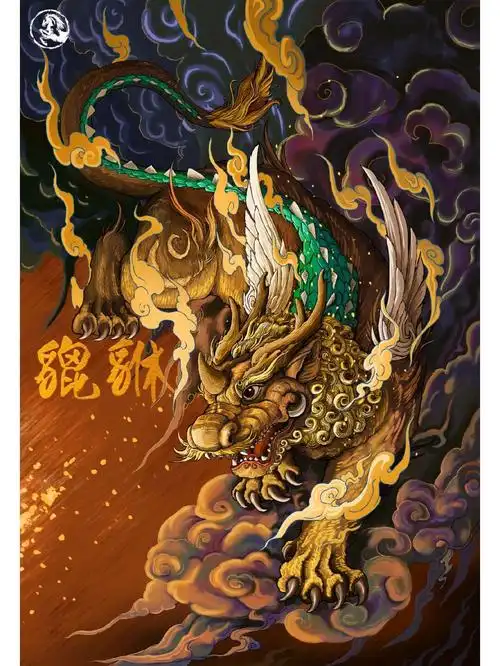 后面后面还会画白虎,玄武,之后看看这位有啥子建议##貔貅  #插画  #我