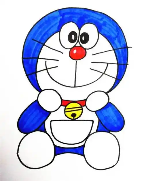 哆啦a梦简笔画带颜色 哆啦a梦简笔画带颜色彩色