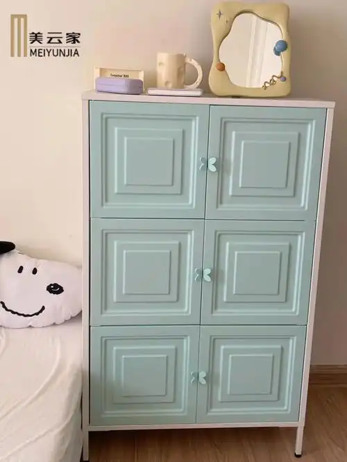 马卡龙绿收纳柜✨这颜色太夏天了吧