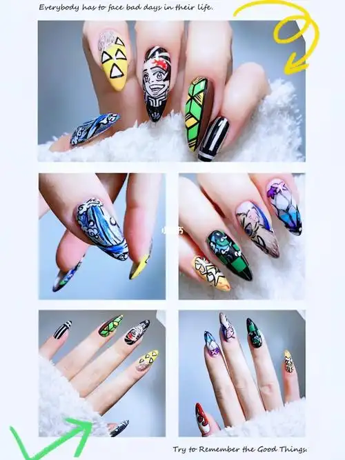 鬼灭之刃主题美甲