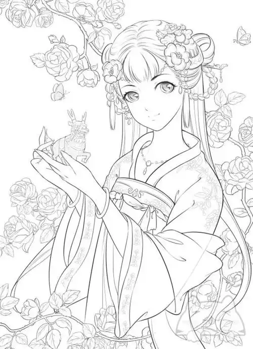 古风人物线稿来袭!_每日讲画-站酷zcool