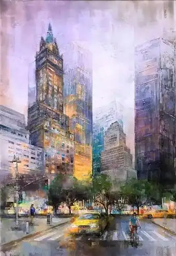 veronika benoni城市建筑油画作品