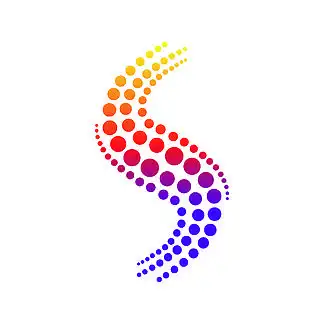 字母 s 点标志矢量图标设计