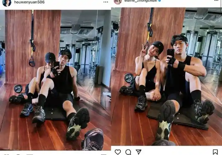 钟楚曦侯雯元正式官宣恋情_健身房_元元_男友