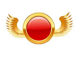 华丽金色边框翅膀元素